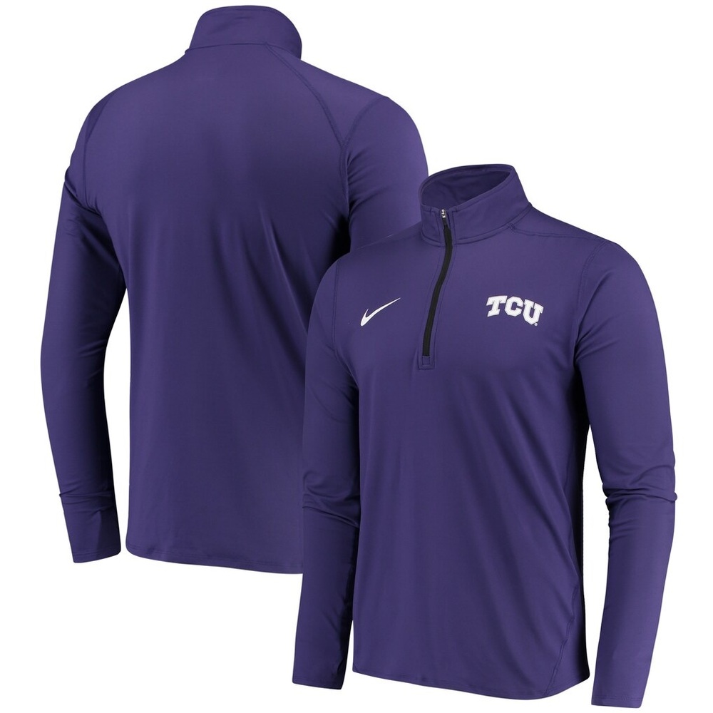 Nike Purple TCU Dri-Fit Half-Zip Pullover